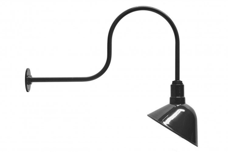 AGB102-AA11 Angled Reflector Sign Lighting Gooseneck RLM Kit Black