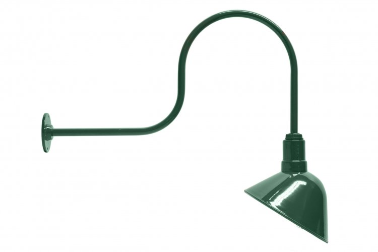 AGB102-AA11 Angled Reflector Sign Lighting Gooseneck RLM Kit Green