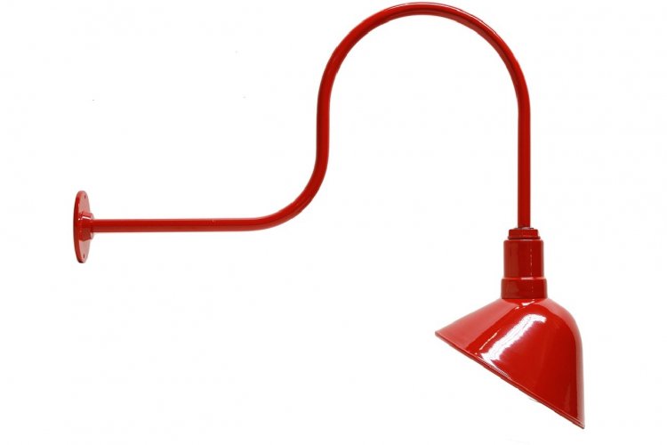 AGB102-AA11 Angled Reflector Sign Lighting Gooseneck RLM Kit Red