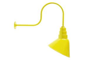 AGB102-AA14 Angled Reflector Sign Lighting Gooseneck RLM Kit Yellow