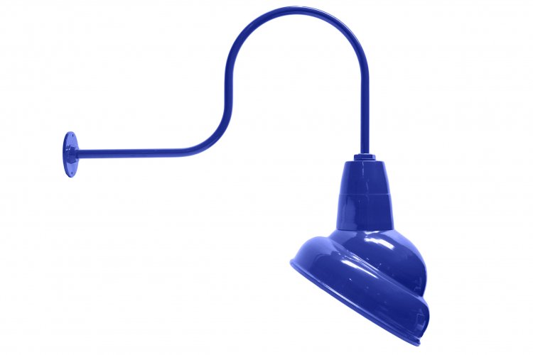 Angled Reflector Sign Lighting Gooseneck RLM Incandescent Kit Blue