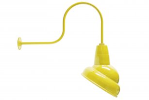 Angled Reflector Sign Lighting Gooseneck RLM Incandescent Kit Yellow