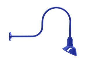 AGB102-AA7-BLUE Angled Reflector Sign Lighting Gooseneck RLM Incandescent Kit Blue