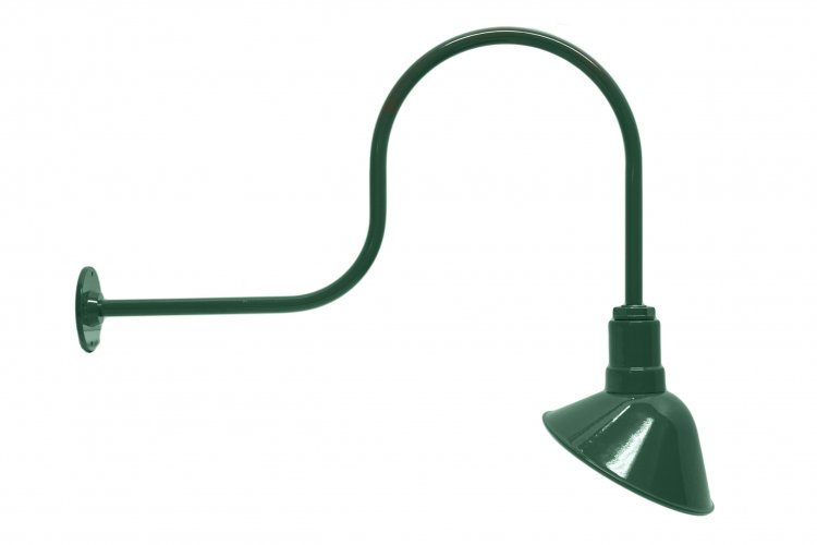 AGB102-AA9 Angled Reflector Sign Lighting Gooseneck RLM Kit Green