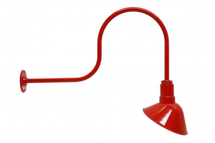 AGB102-AA9 Angled Reflector Sign Lighting Gooseneck RLM Kit Red