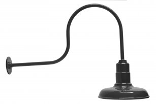 Classic Dome Gooseneck RLM Incandescent Kit Black