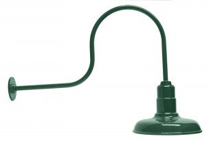 Classic Dome Gooseneck RLM Incandescent Kit Green