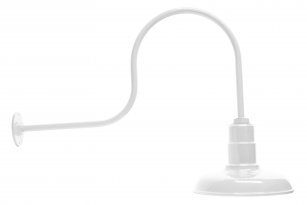 Classic Dome Gooseneck RLM Incandescent Kit White