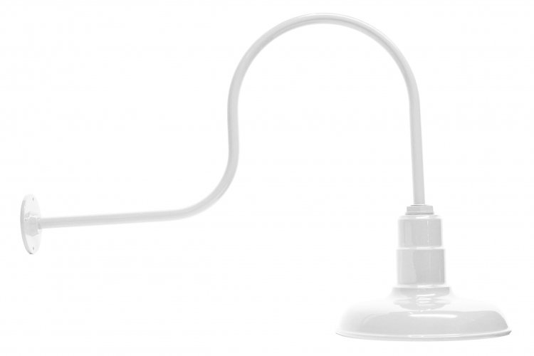 Classic Dome Gooseneck RLM Incandescent Kit White