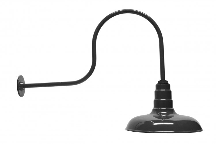 Classic Dome Gooseneck RLM Incandescent Kit Black