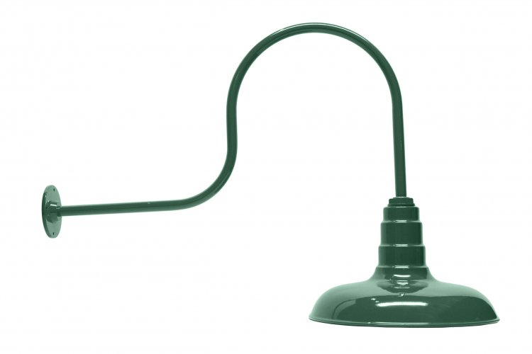 Classic Dome Gooseneck RLM Incandescent Kit Green