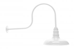 Classic Dome Gooseneck RLM Incandescent Kit White