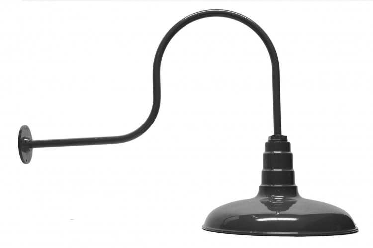 Classic Dome Gooseneck RLM Incandescent Kit Black