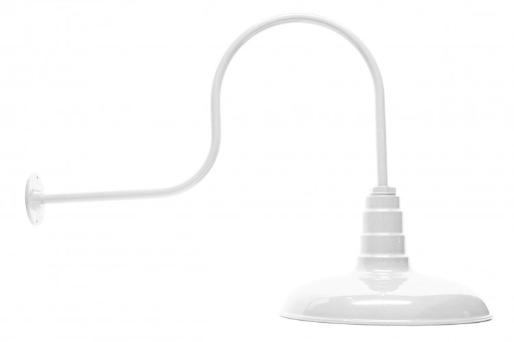 Classic Dome Gooseneck RLM Incandescent Kit White