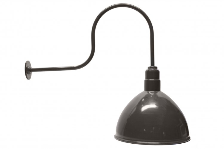 AGB102-AD16 Deep Bowl Dome Gooseneck RLM Incandescent Kit Dk Bronze