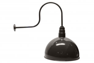 AGB102-AD20 Deep Bowl Dome Gooseneck RLM Incandescent Kit Black