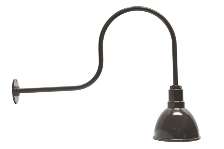 AGB102-AD8 Deep Bowl Dome Gooseneck RLM Incandescent Kit Dk Bronze