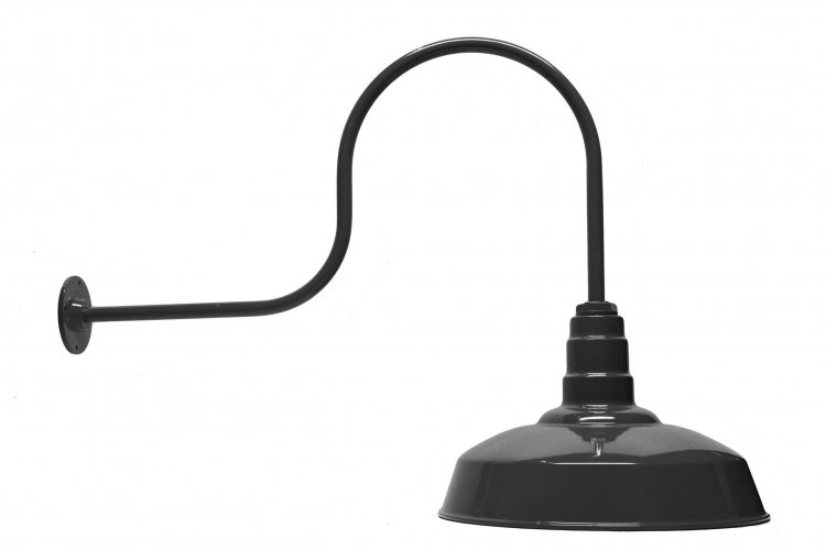 Standard Dome Gooseneck RLM Incandescent Kit Black