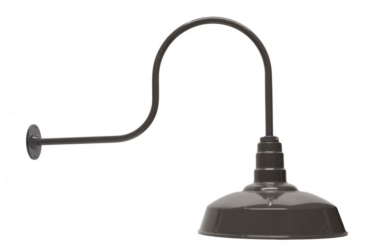 Standard Dome Gooseneck RLM Incandescent Kit Dk Bronze