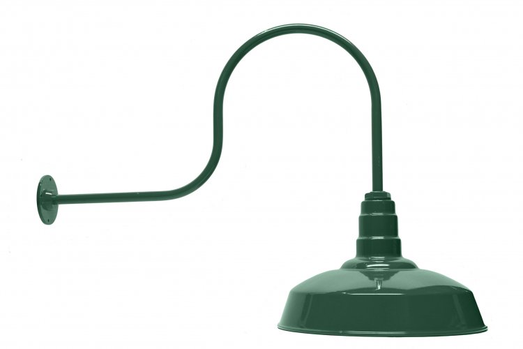 Standard Dome Gooseneck RLM Incandescent Kit Green