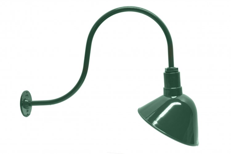 AGB103-AA11 Angled Reflector Sign Lighting Gooseneck RLM Kit Green