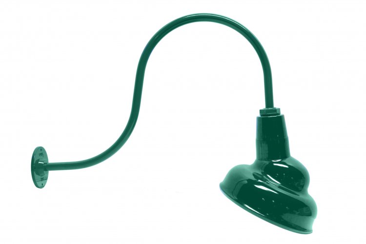 AGB103-AA11E Angled Reflector Sign Lighting Gooseneck RLM Incandescent Kit Green