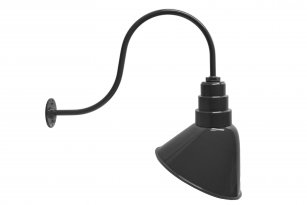 AGB103-AA14 Angled Reflector Sign Lighting Gooseneck RLM Kit Black