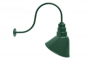 AGB103-AA14 Angled Reflector Sign Lighting Gooseneck RLM Kit Green