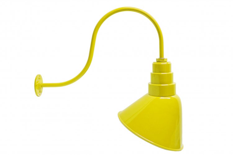 AGB103-AA14 Angled Reflector Sign Lighting Gooseneck RLM Kit Yellow