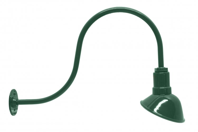 AGB103-AA7-GREEN Angled Reflector Sign Lighting Gooseneck RLM Kit Green