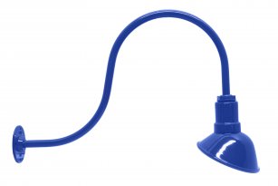 AGB103-AA7-BLUE Angled Reflector Sign Lighting Gooseneck RLM Incandescent Kit Blue