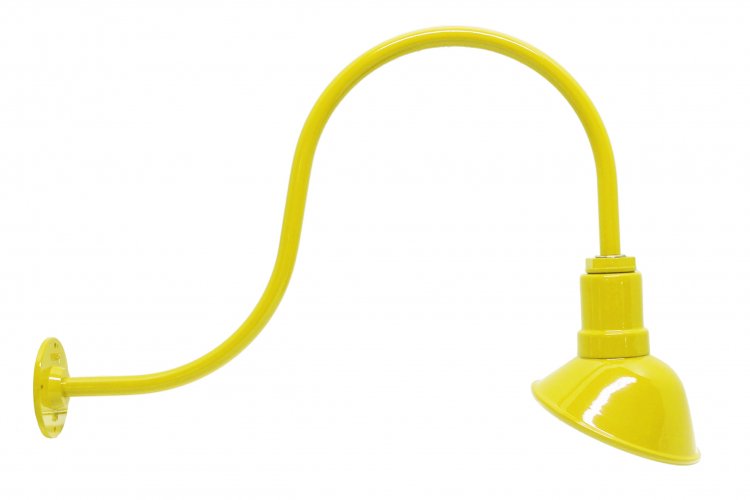AGB103-AA7-YELLOW Angled Reflector Sign Lighting Gooseneck RLM Incandescent Kit Yellow