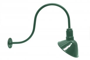 AGB103-AA9 Angled Reflector Sign Lighting Gooseneck RLM Kit Green