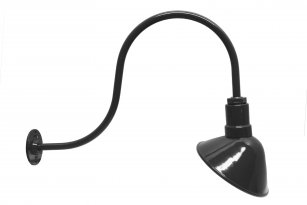 AGB103-AA9 Angled Reflector Sign Lighting Gooseneck RLM Incandescent Kit Black