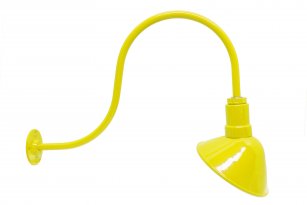 AGB103-AA9 Angled Reflector Sign Lighting Gooseneck RLM Incandescent Kit Yellow