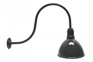 AGB103-AD10 Deep Bowl Dome Gooseneck RLM Incandescent Kit Black