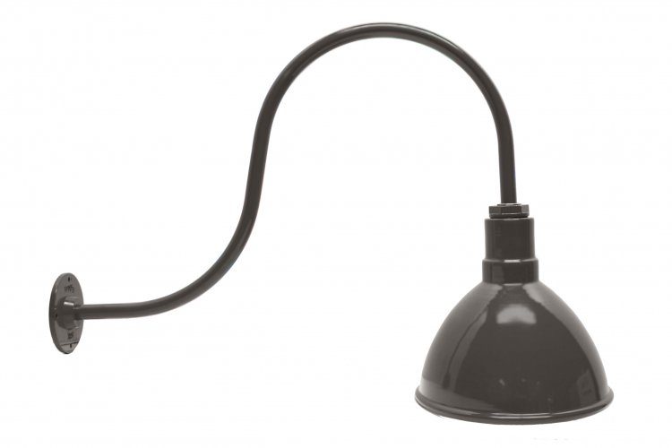 AGB103-AD10 Deep Bowl Dome Gooseneck RLM Incandescent Kit Dk Bronze