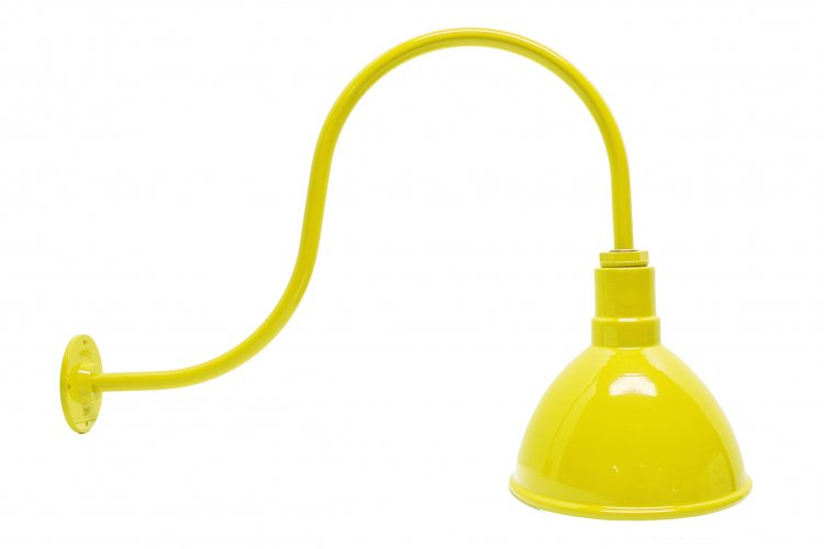 AGB103-AD10 Deep Bowl Dome Gooseneck RLM Incandescent Kit Yellow