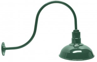 AGB103-AS12 Standard Dome Gooseneck RLM Incandescent Kit Green