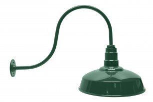 Standard Dome Gooseneck RLM Incandescent Kit Green
