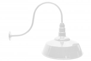 Standard Dome Gooseneck RLM Incandescent Kit White