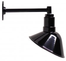 AGB111-AA9 Angled Reflector Sign Lighting Gooseneck RLM Incandescent Kit Black