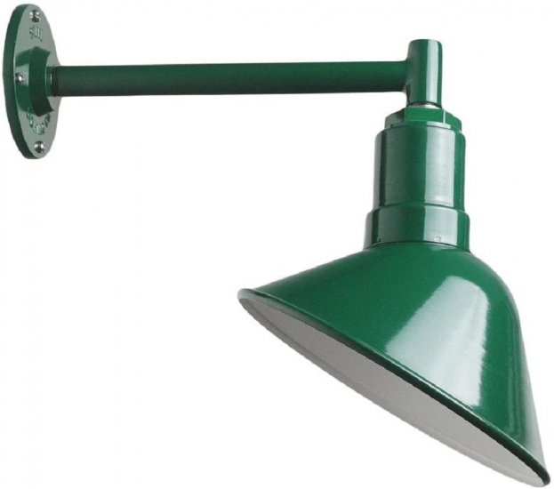 AGB111-AA9 Angled Reflector Sign Lighting Gooseneck RLM Kit Green