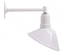 AGB111-AA9 Angled Reflector Sign Lighting Gooseneck RLM Incandescent Kit White
