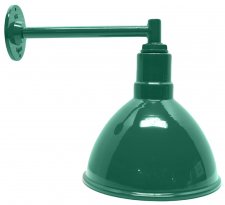 AGB111-AD10 Deep Bowl Dome Gooseneck RLM Incandescent Kit Green