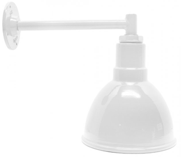 AGB111-AD8 Deep Bowl Dome Gooseneck RLM Incandescent Kit White