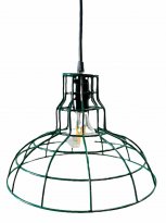 AS12G-GREEN Industrial 12" RLM Barn Cage Pendant Light WIREGURD Vintage Design Industrial