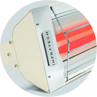 Infratech-WD-3000-Patio-Heater 1500-3000W WD series dual element heater - Almond